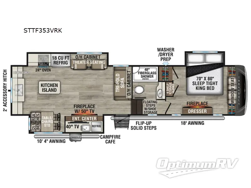 2027 Venture SportTrek Touring Edition STTF353VRK RV Floorplan Photo