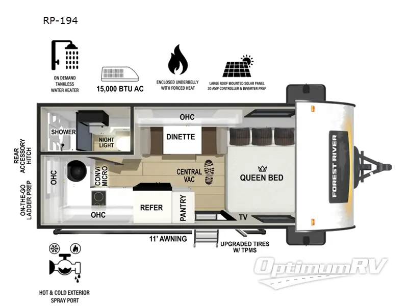 2025 Forest River R Pod RP-194 Floorplan Photo