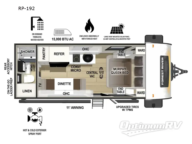 2025 Forest River R Pod RP-192 Floorplan Photo