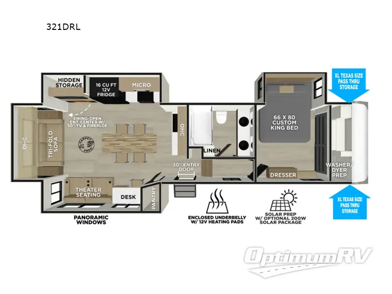 2026 Forest River Salem Hemisphere 321DRL RV Floorplan Photo