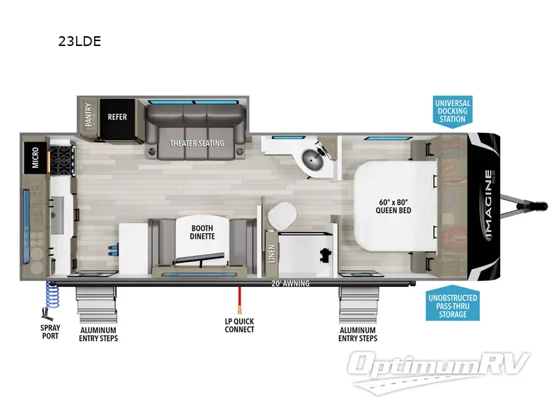 2024 Grand Design Imagine XLS 23LDE RV Floorplan Photo