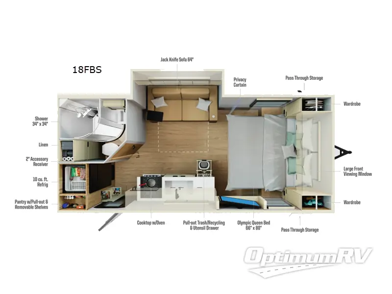 2026 Winnebago Thrive 18FBS Floorplan Photo