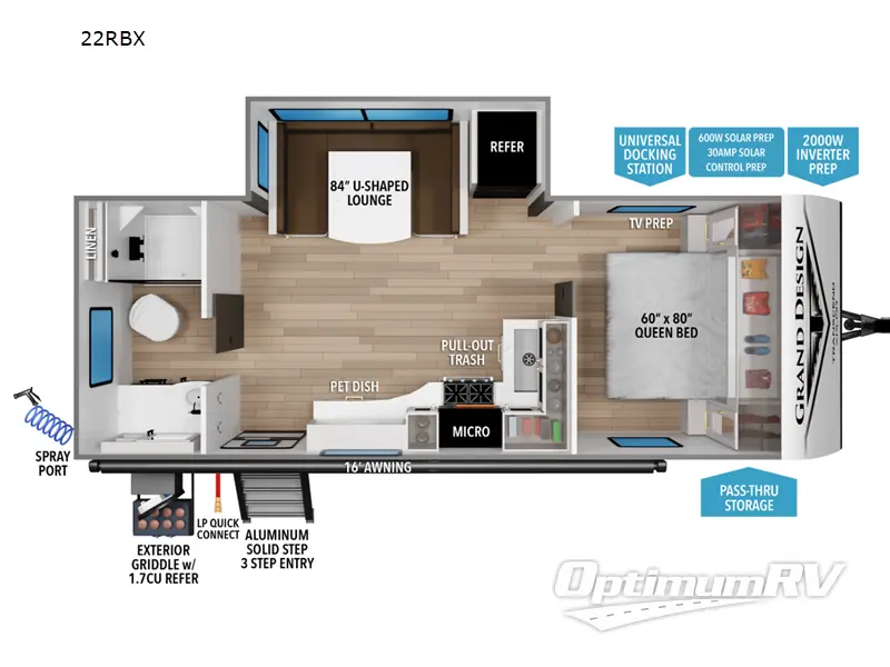 2026 Grand Design Transcend Xplor 22RBX RV Floorplan Photo