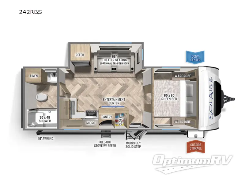2024 Palomino SolAire 242RBS Floorplan Photo