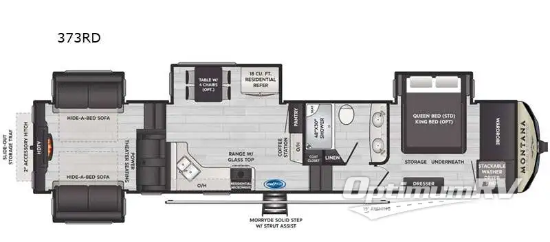 2021 Keystone Montana High Country 373RD Floorplan Photo