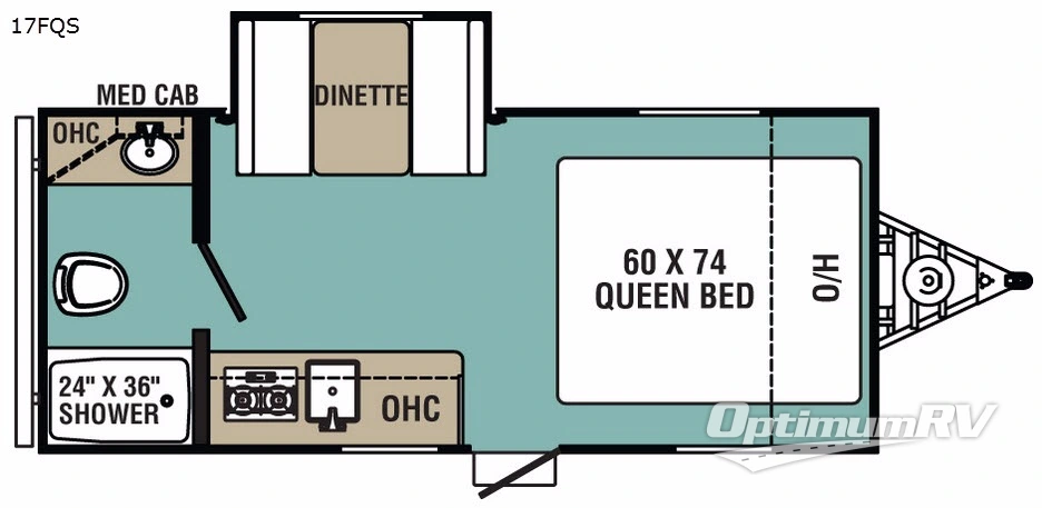 2018 Viking Ultra-Lite 17FQS RV Floorplan Photo