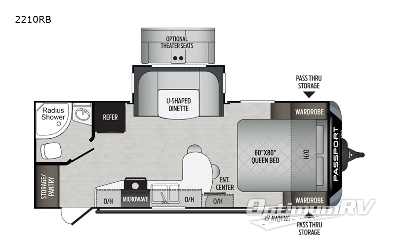 2020 Keystone Passport 2210RB GT Series RV Floorplan Photo