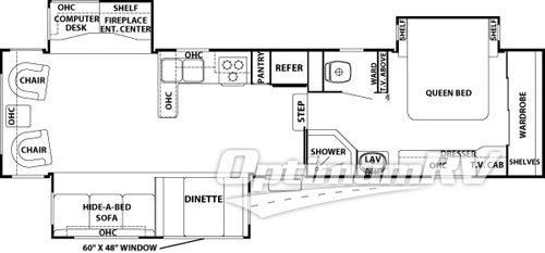 2007 Forest River Cedar Creek Silverback 33 LCDTS RV Floorplan Photo
