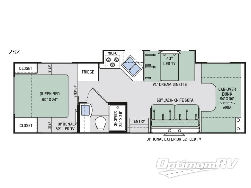 2017 Thor Four Winds 28Z RV Floorplan Photo