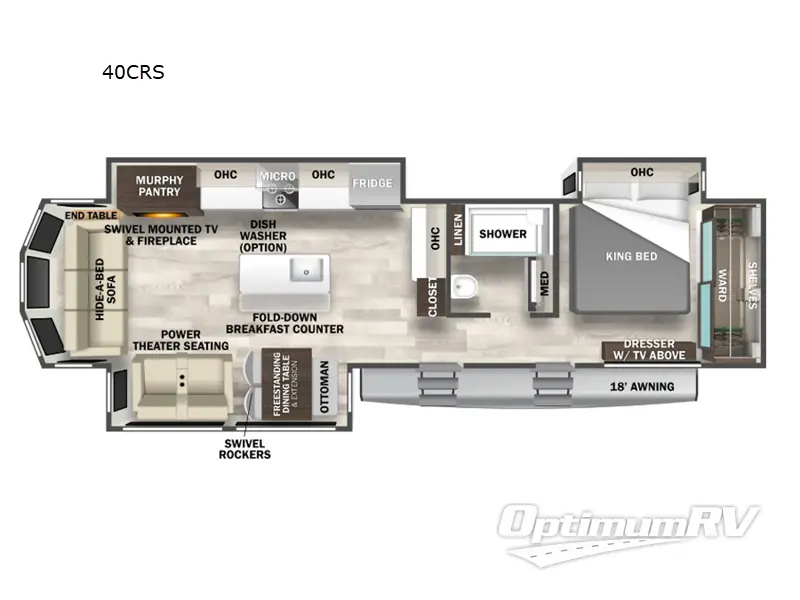 2026 Forest River Cedar Creek Cottage 40CRS RV Floorplan Photo