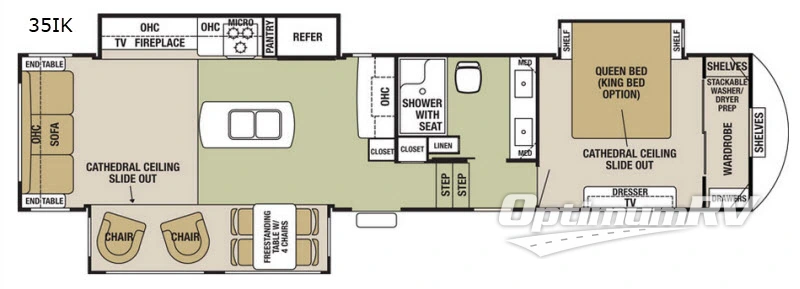 2018 Forest River Cedar Creek Silverback 35IK RV Floorplan Photo