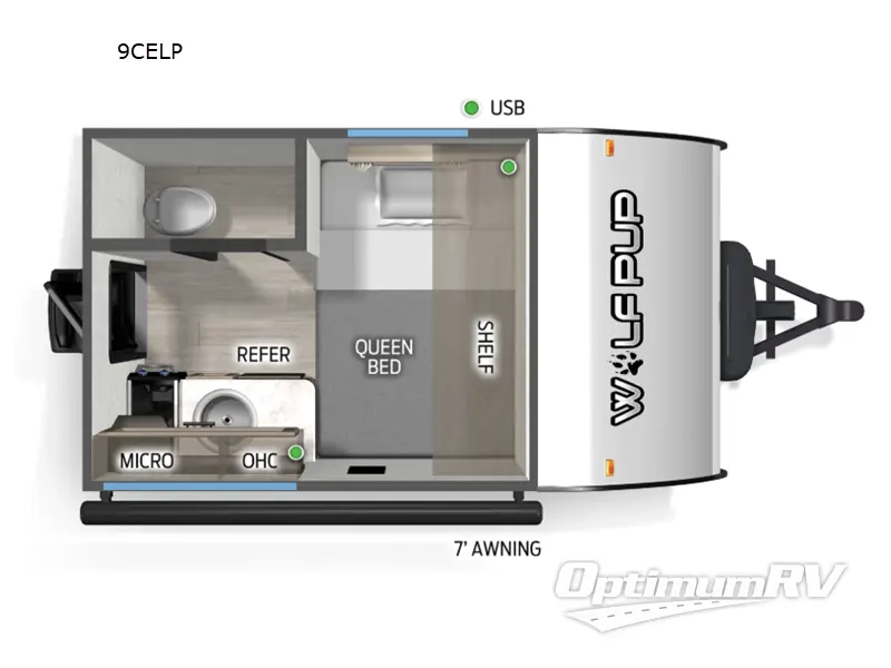 2027 Forest River Cherokee Wolf Pup 9CELP RV Floorplan Photo