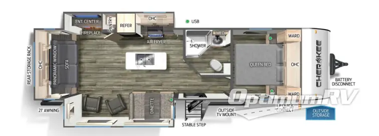 2025 Forest River Cherokee Wolf Den 274WK Floorplan Photo