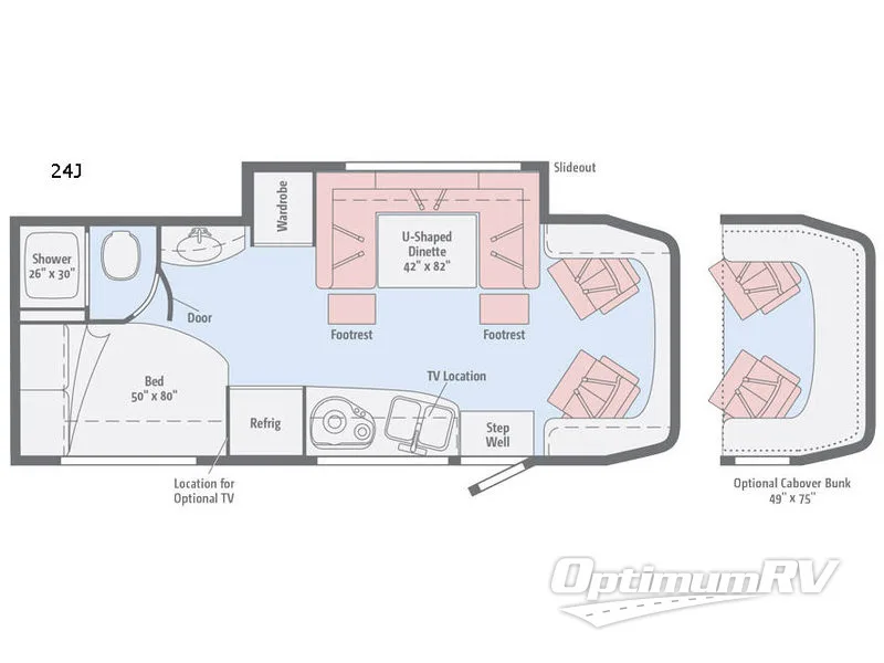 2017 Winnebago View 24J RV Floorplan Photo