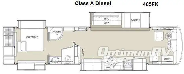 2013 Coachmen Sportscoach Cross Country 405FK Floorplan Photo