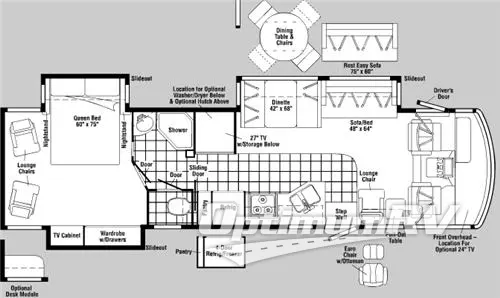 2006 Winnebago Adventurer 37B RV Floorplan Photo
