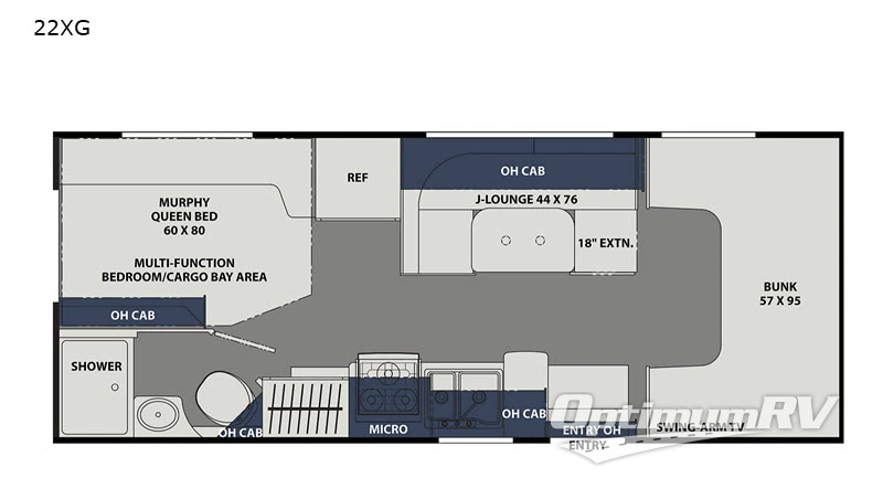 2021 Coachmen Freelander 22XG Chevy 4500 RV Floorplan Photo