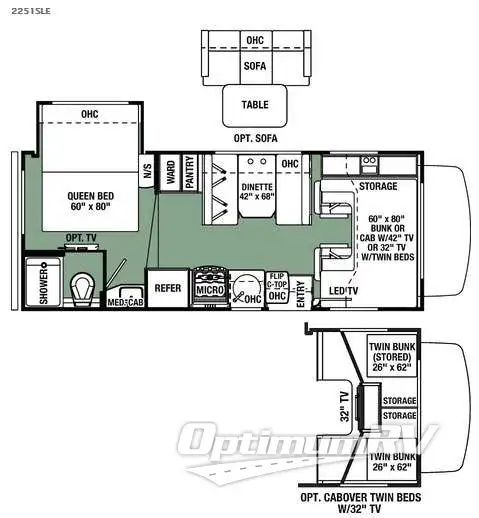 2016 Forest River Forester LE 2251SLE Chevy Floorplan Photo