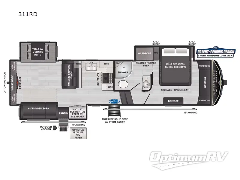 2023 Keystone Montana High Country 311RD Floorplan Photo