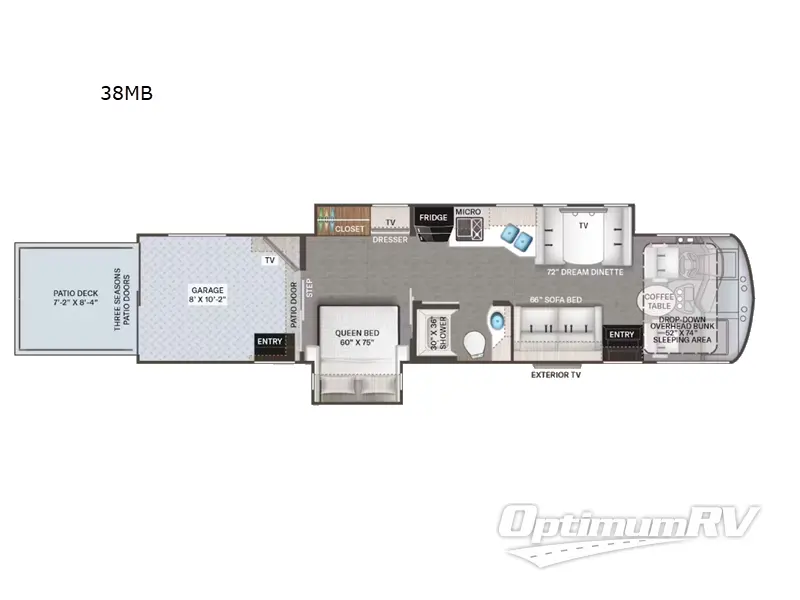 2024 Thor Outlaw 38MB RV Floorplan Photo