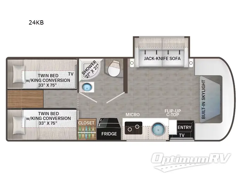 2026 Thor Compass AWD 24KB RV Floorplan Photo