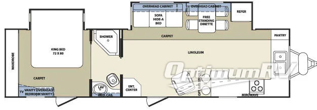 2008 Forest River Cardinal T32FKR RV Floorplan Photo