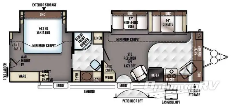 2017 Forest River Rockwood Signature Ultra Lite 8315BSS RV Floorplan Photo