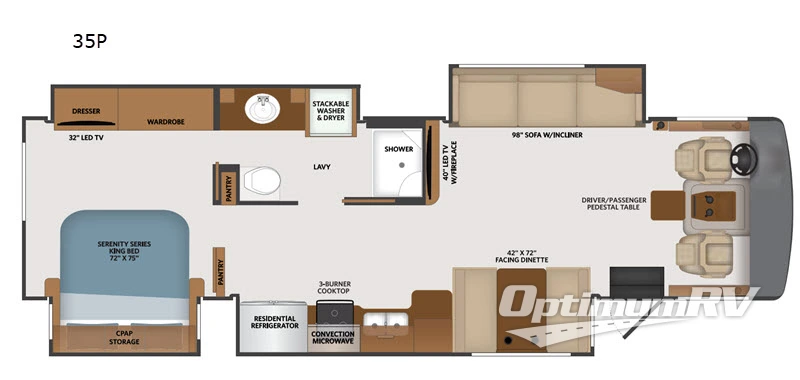 2020 Fleetwood Bounder 35P RV Floorplan Photo