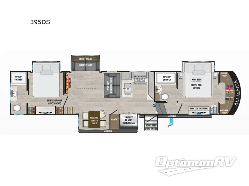 2024 Alliance Paradigm 395DS Floorplan Photo