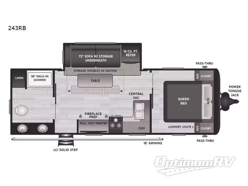 2022 Keystone Hideout 243RB RV Floorplan Photo