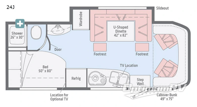 2019 Winnebago View 24J RV Floorplan Photo