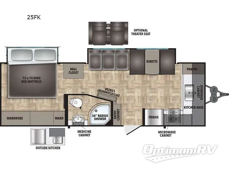 2023 Shasta Shasta 25FK RV Floorplan Photo