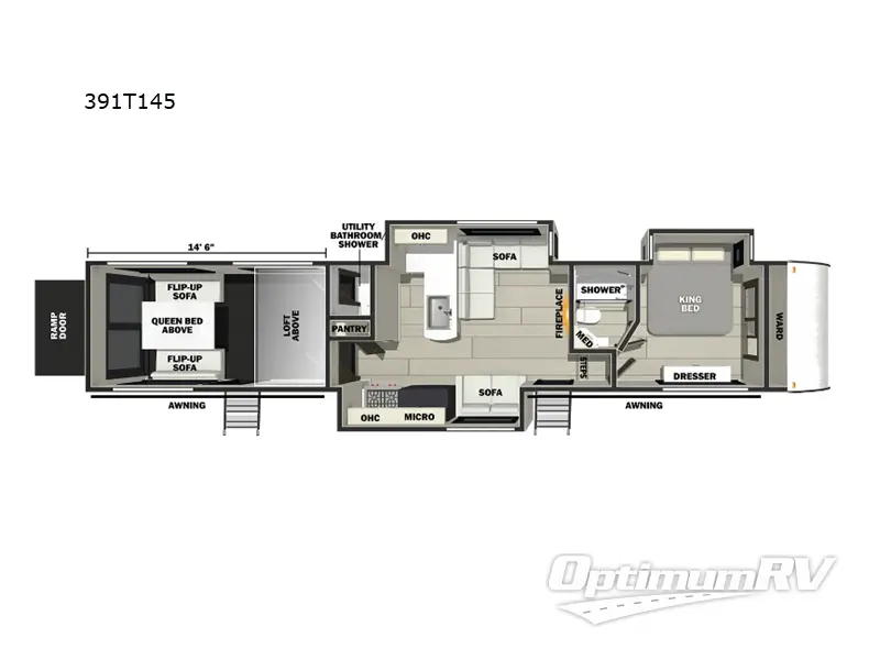 2027 Forest River Vengeance Rogue Armored 391T145 RV Floorplan Photo