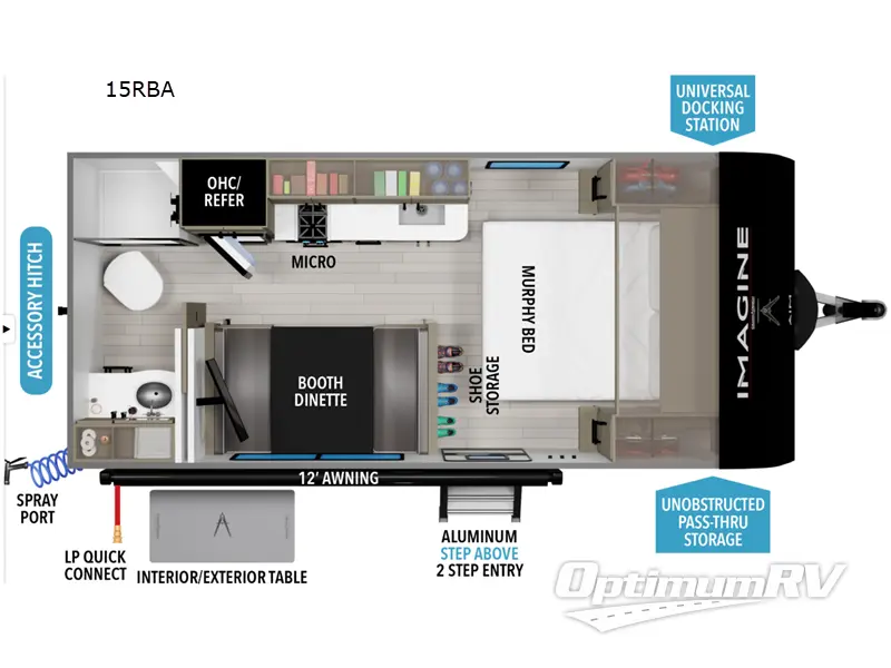 2026 Grand Design Imagine AIM 15RBA Floorplan Photo