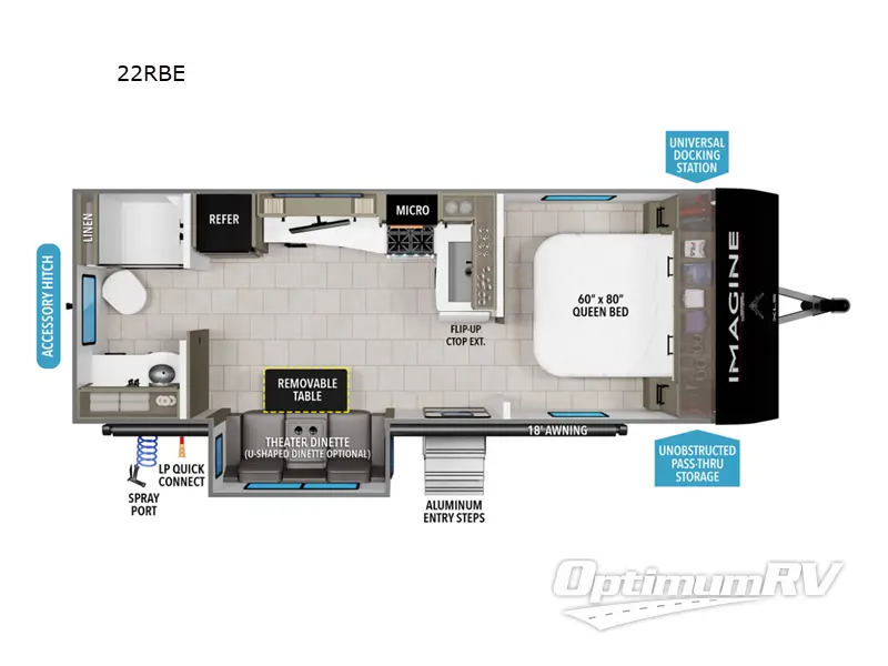 2026 Grand Design Imagine XLS 22RBE RV Floorplan Photo