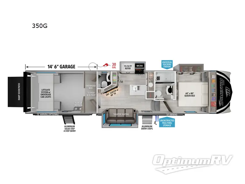 2026 Grand Design Momentum G-Class 350G Floorplan Photo