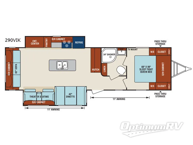 2018 Venture SportTrek 290VIK RV Floorplan Photo