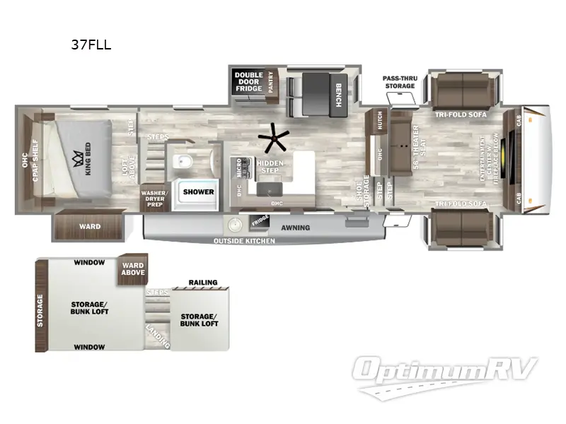2025 Forest River Sabre 37FLL Floorplan Photo