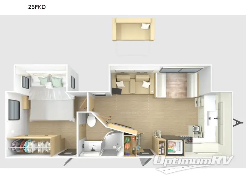 2026 Winnebago Thrive 26FKD RV Floorplan Photo