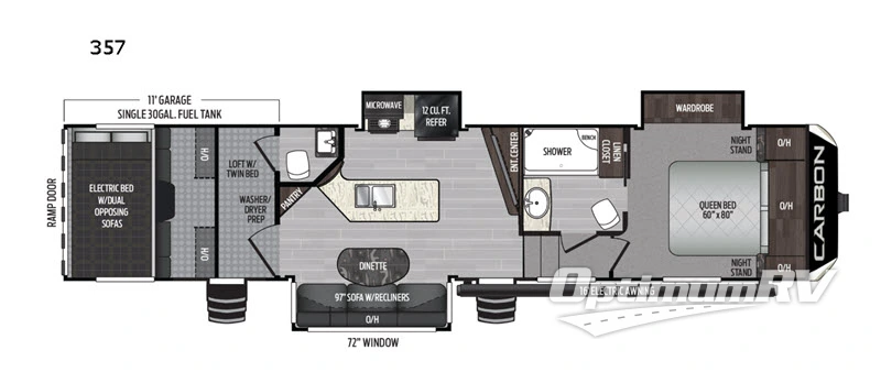 2019 Keystone Carbon 357 RV Floorplan Photo