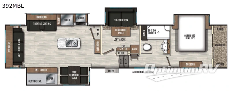 2021 Coachmen Chaparral 392MBL RV Floorplan Photo