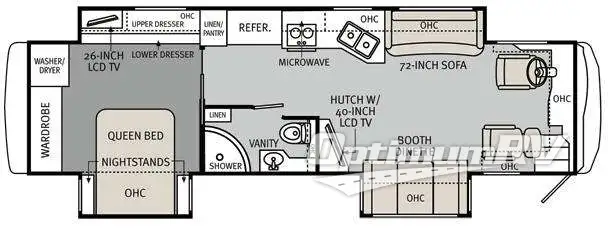 2011 Holiday Rambler Ambassador 36PFT RV Floorplan Photo