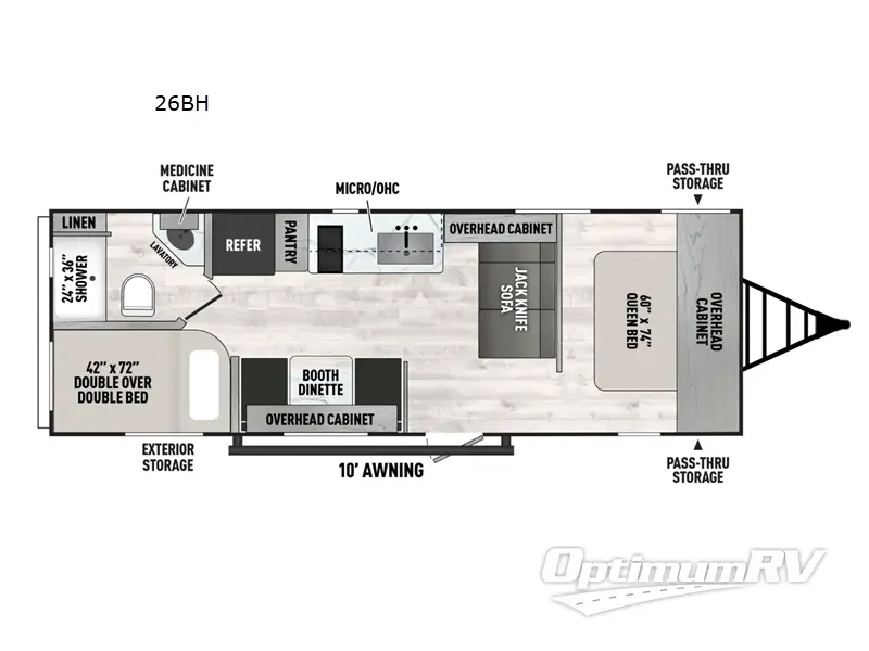 2025 Coachmen Clipper 5K Series 26BH Floorplan Photo
