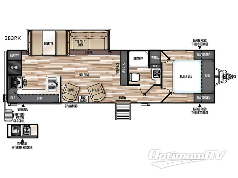 2019 Forest River Salem Hemisphere GLX 283RK RV Floorplan Photo
