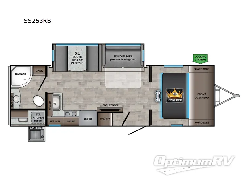 2023 CrossRoads Sunset Trail SS253RB RV Floorplan Photo