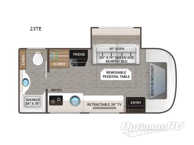 2023 Thor Compass AWD 23TE Floorplan Photo