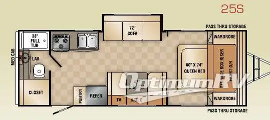 2012 R-Vision Trail Sport TS25S RV Floorplan Photo