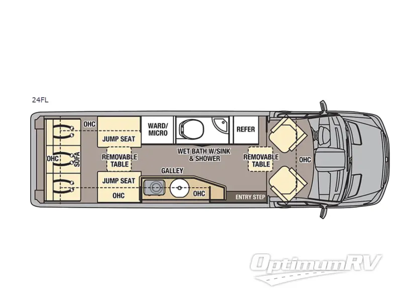 2018 Coachmen Galleria 24FL Floorplan Photo