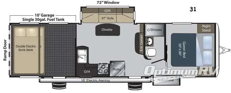 2014 Keystone Carbon 31 RV Floorplan Photo
