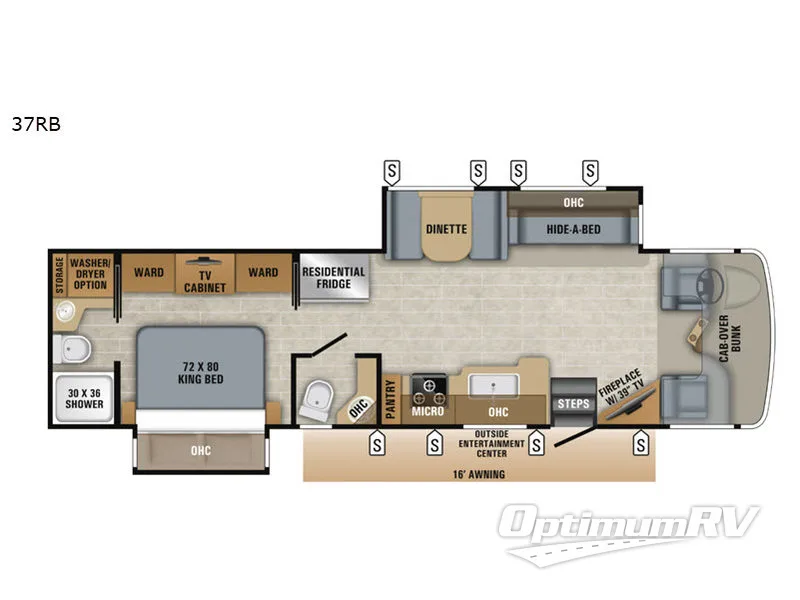2019 Jayco Seneca 37RB Floorplan Photo